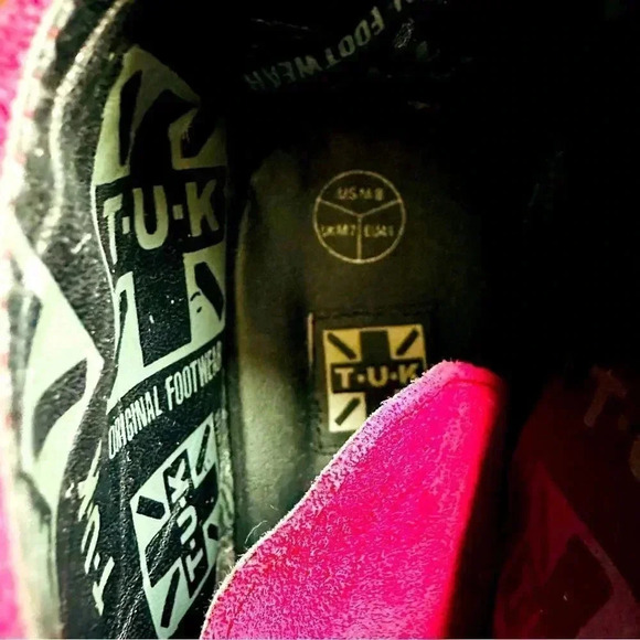 T.U.K Creeper A8507 Lipstick Pink Wildleder 3 Buckle Pointed Boot - Picture 11 of 11